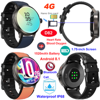 China manufacture 4G IP68 waterproof long battery life smart watch phone D82