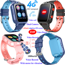New Launch Quality 4G LTE IP67 waterproof Kids GPS Security Watch with Video Player Video Call Voice Record for SOS Emergency help D49