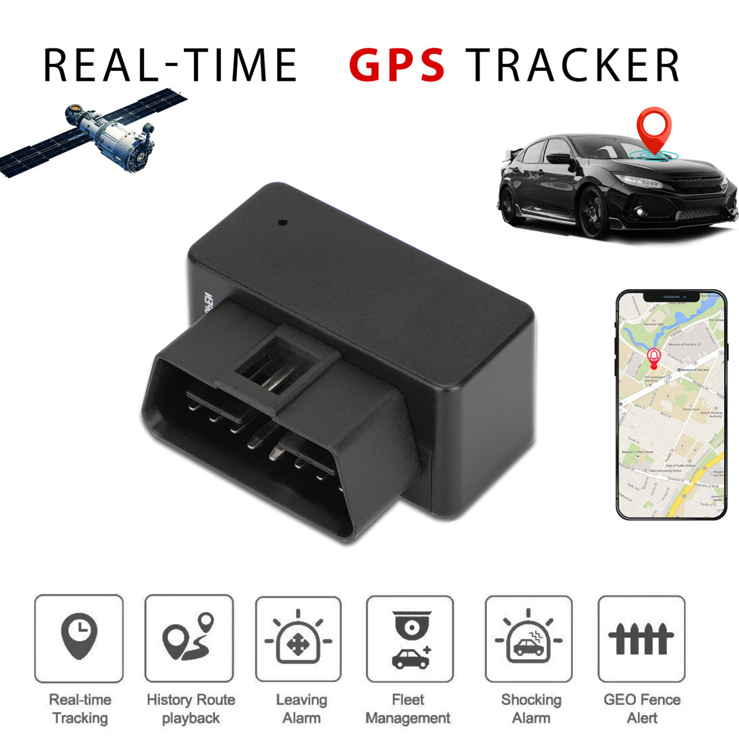New Launched 2G OBDII Vehicle Locator Car GPS Tracker with Power Saving Mode for Automotive Safety Tracking T207