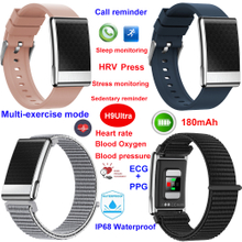  IP68 waterproof smart bluetooth ECG+PPG watch with HR BP SPO2 monitoring H9Ultra