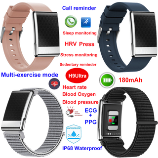  IP68 waterproof smart bluetooth ECG+PPG watch with HR BP SPO2 monitoring H9Ultra