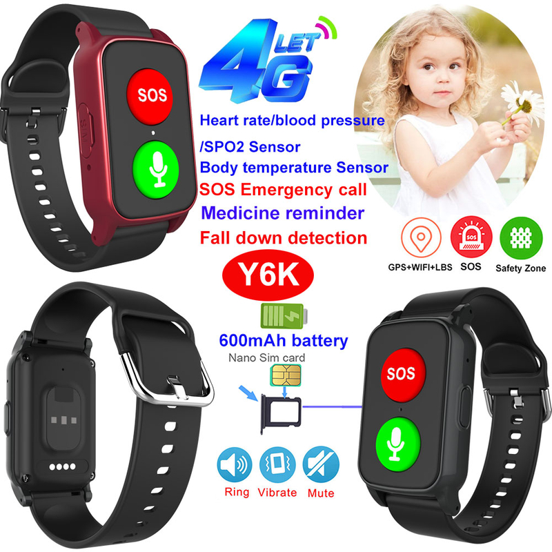 4G GPS kids safety bracelet tracker with HR BP SPO2 monitor Y6K