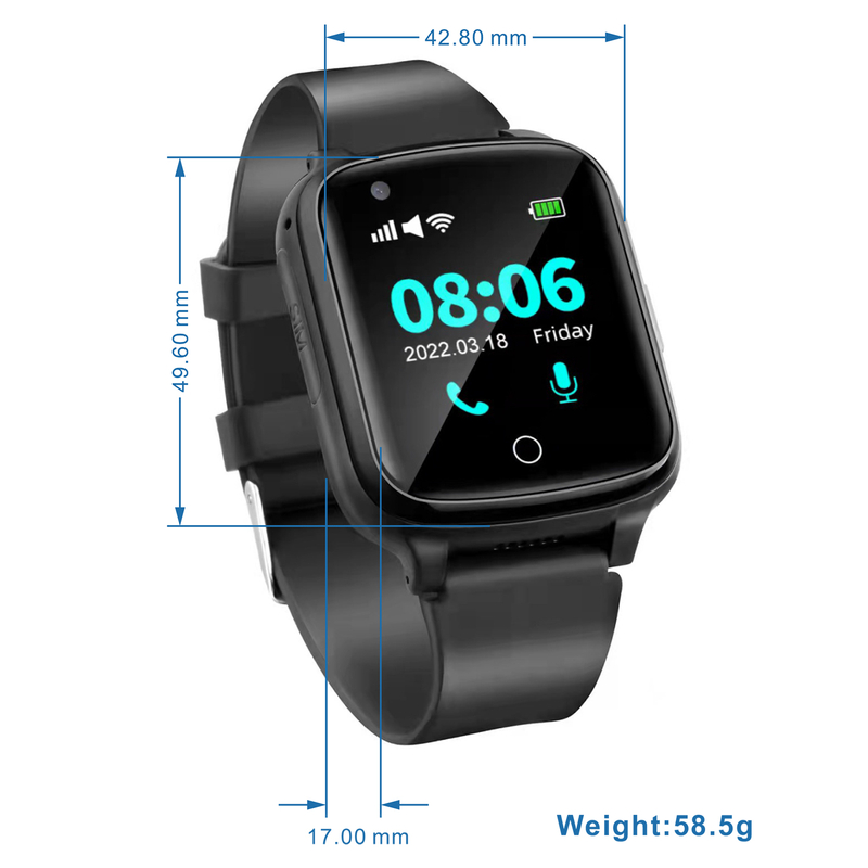 4G Waterproof body temperature senior healthcare GPS Tracker Watch D41