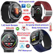  Air pump IP67 waterproof smart bracelet with ECG HR BP SPO2 monitoring AP65