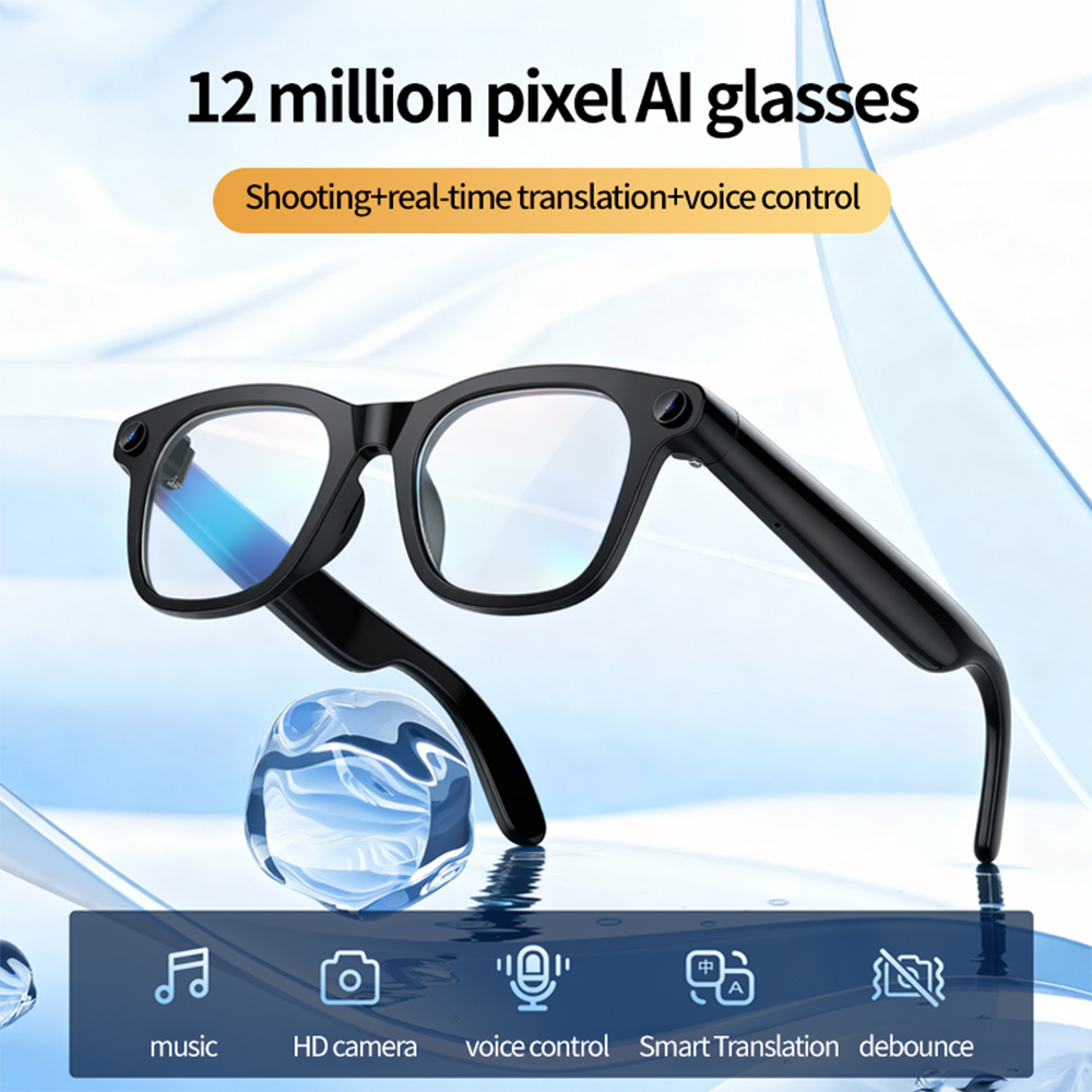 AI voice assistant smart camera eyeglasses anti-shake EG08