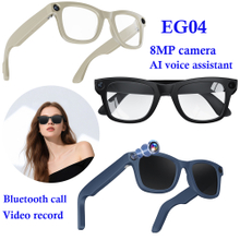 Intelligent bluetooth glasses with 8MP camera AI realtime translation EG04