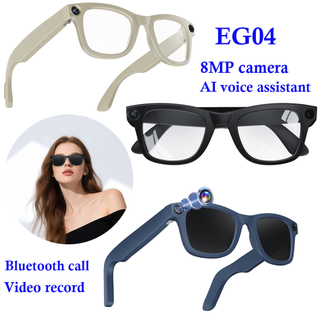 Intelligent bluetooth glasses with 8MP camera AI realtime translation