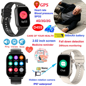 4G Senior GPS Tracker with Sleep Monitoring Heart Rate BP SpO2 D45S