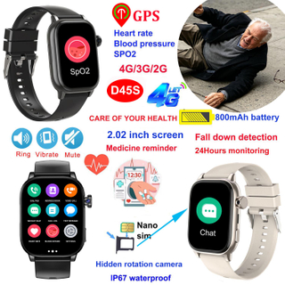 4G Senior GPS Tracker with Sleep Monitoring Heart Rate BP SpO2 D45S