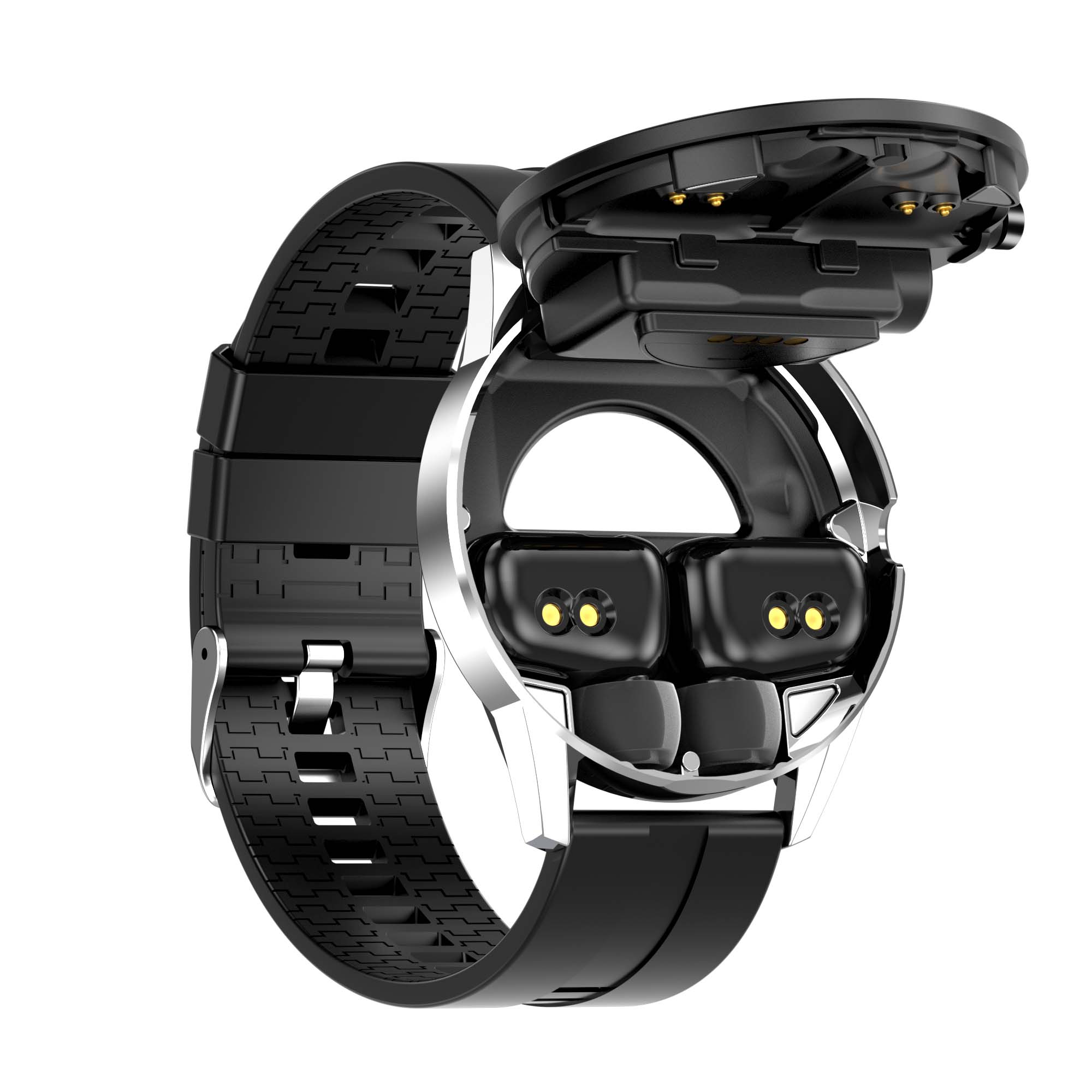 Long Working Hours Full Touch Magnetic Charging Tws Bluetooth Smart Sport Bracelet with Heart Rate Blood Pressure X6 