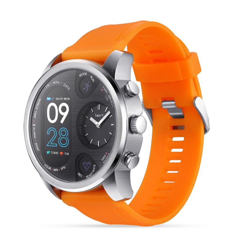 IP68 Waterproof Heart Rate SpO2 Monitoring Smart Watch with Dual Time Zone T3PRO