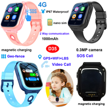 New Launched 4G IP67 Waterproof Birthday Gift Child GPS Tracker with Live Map Monitoring Video Call for Kids D35