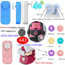 New 4G Hidden Mini GPS Tracker with SOS button for Child A43
