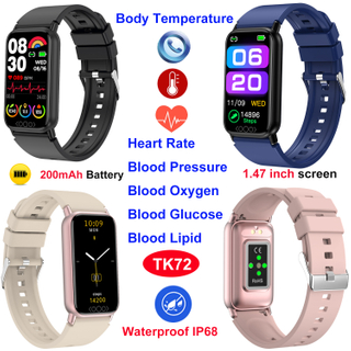 Blood sugar Bluetooth Smart watch with body temperature TK72