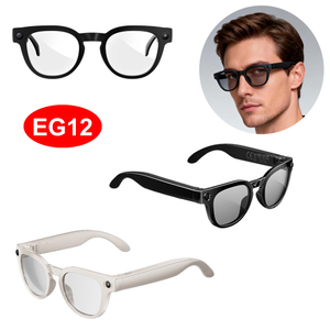 Waterproof realtime translation smart camera glasses with AI voice assistant