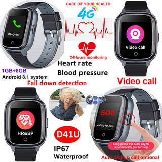 LTE Waterproof Elderly healthcare Fall down Detection GPS Watch Tracker