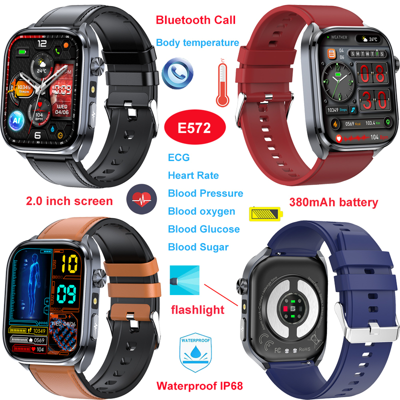 IP68 waterproof smart bluetooth wristband with healthcare monitoring E572