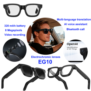 Smart bluetooth translation electrochromic lenses glasses with AI translation 