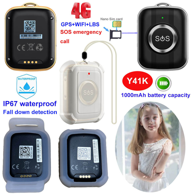 Mini kids safety monitoring GPS tracker with SOS call Y41K