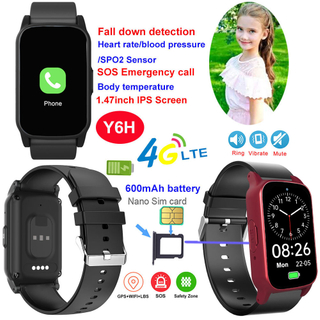 Fall Detection 4G Kids GPS Watch Y6H