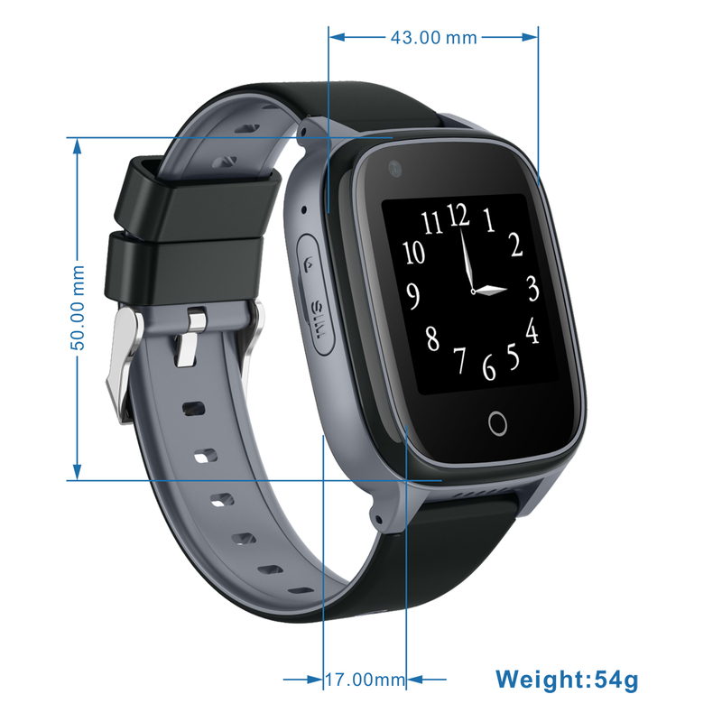 LTE Waterproof Elderly healthcare Fall down Detection GPS Watch Tracker D41U