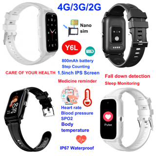 Localizador GPS 4G con monitorizaci&oacute;n HR BP SP02 para adultos sanitarios Y6L