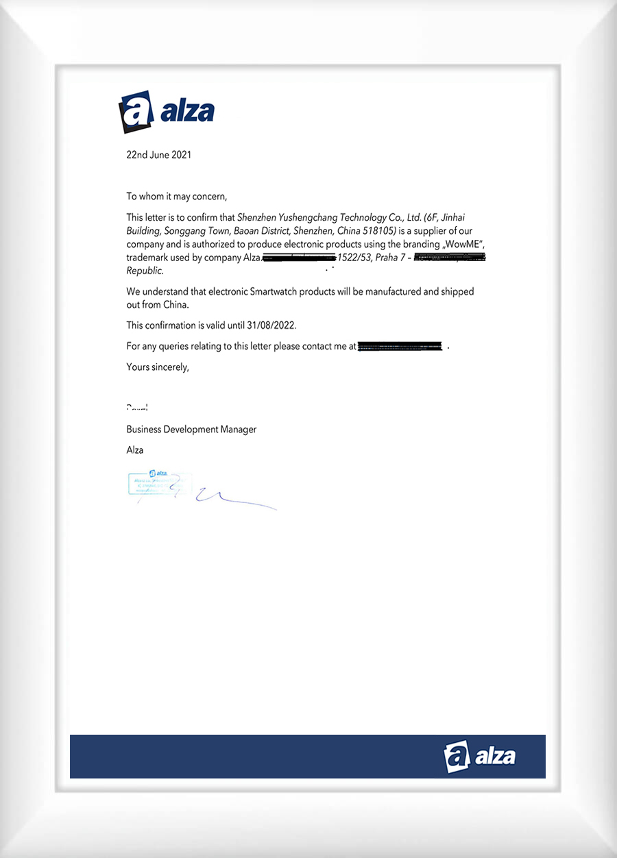 Alza Authorization Letter