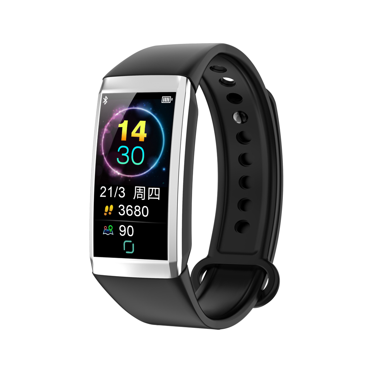 Td19 Fashion IP67 Waterproof Real Time Heart Rate Blood Pressure Spo2 Monitoring Smart Watch with Anti-lost 