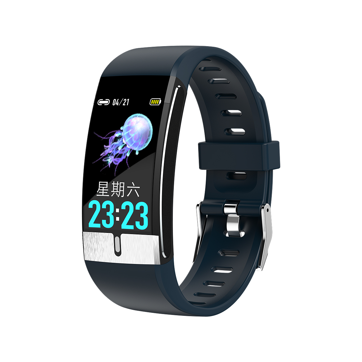 New Model IP68 Waterproof Bluetooth Body Temperature Smart Bracelet Watch E66