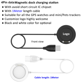 Universal Mini Kids GPS Tracker 4pin data Wireless magnetic dock charging station