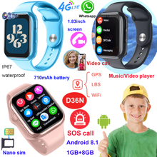 4G IP67 Waterproof Android Kids GPS Tracking Device with emergency panic button D36N