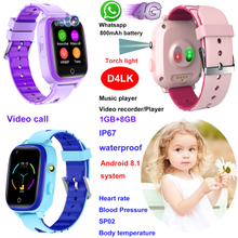 LTE Android Kids Smart GPS Tracker with HR/BP/SPO2 Function D4LK