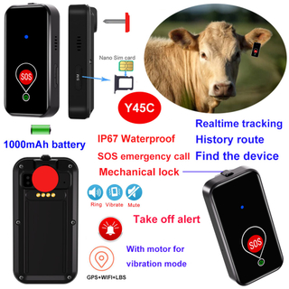 4G mini livestock gps tracker with Geo-fence alerts Y45C