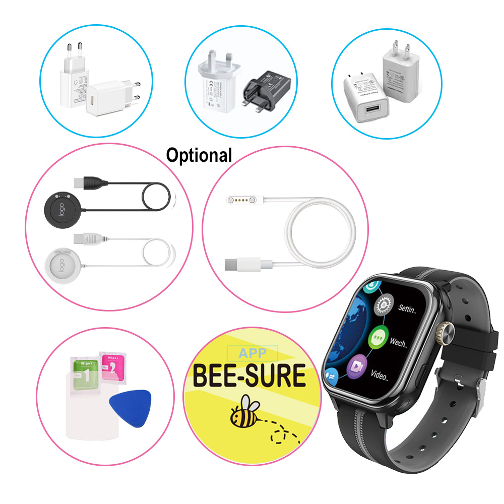 4G kids GPS tracker AI watch with hidden camera P42