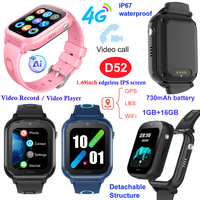 Top quality detachable 4G kids GPS tracker with SOS call D52