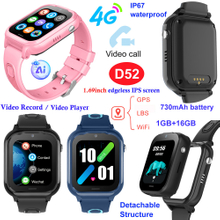 Top quality detachable 4G kids GPS tracker with SOS call D52
