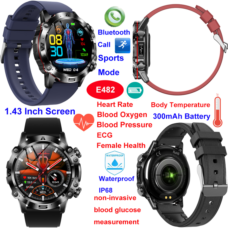 IP68 waterproof adult health smart bluetooth bracelet for fitness monitoring E482
