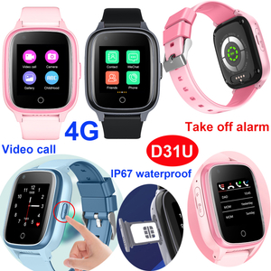 4G Waterproof IP67 video Call Android Kids GPS Watch tracker D31U