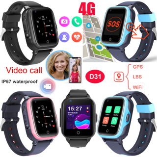 Android WiFi 4G Kids Security GPS Watch D31