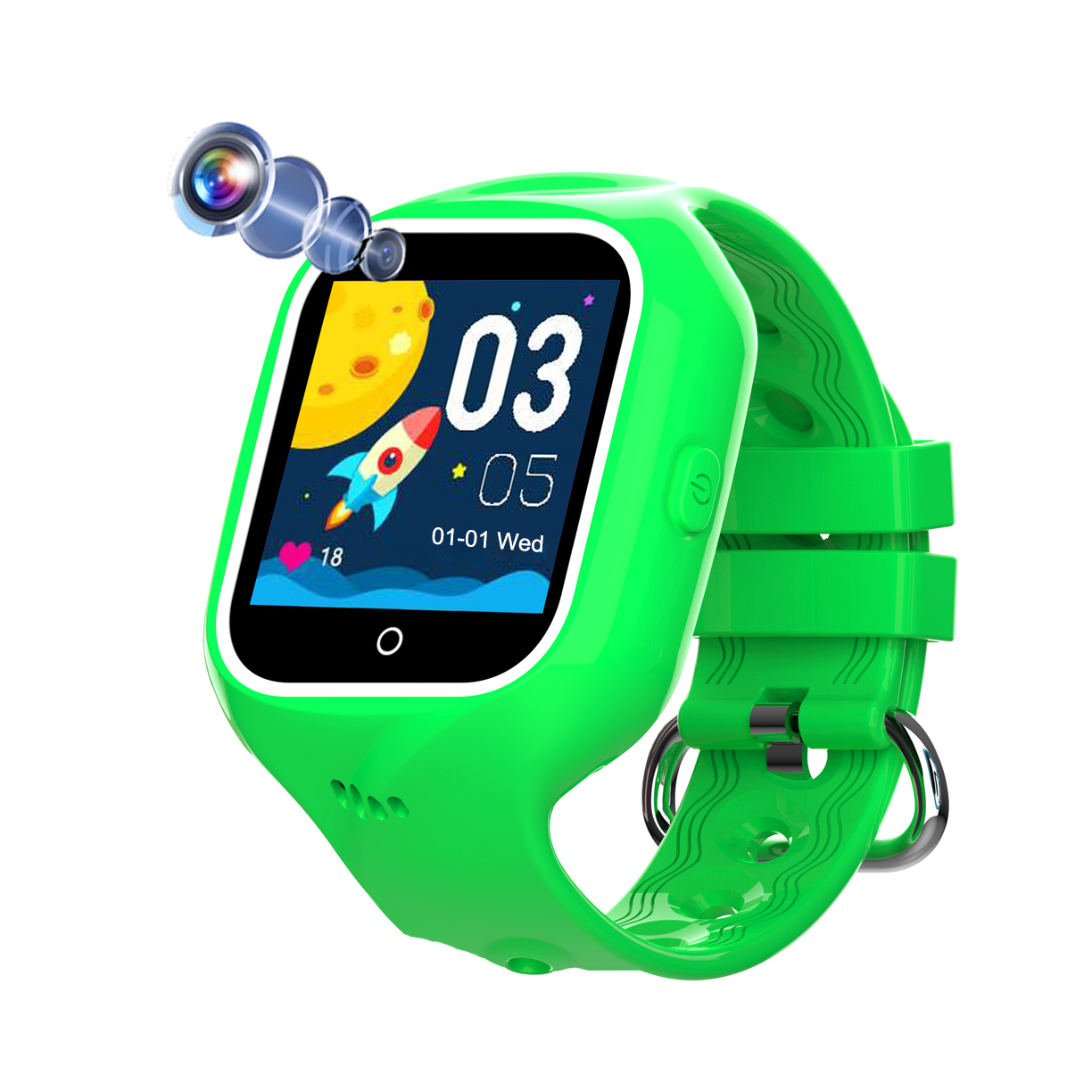 IP67 Waterproof 4G LTE Parental Control Students Kids GPS Phone Watch D32