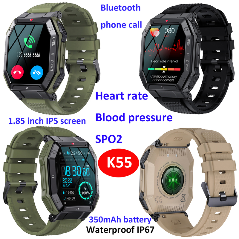 Bluetooth call smart Bracelet with Heart rate Blood pressure K55