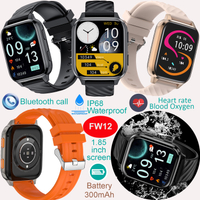 2023 The Latest Accurate Bluetooth Smart Watch with HR BP for Health Monitoring FW12