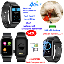 4G slim design Senior GPS Tracker watch with Fall down alert Y42U