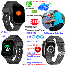 4G Personal Elderly healthcare GPS Smart Watch D58S
