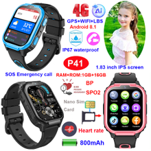 4G kids GPS tracker AI watch with parental control health monitoring P41