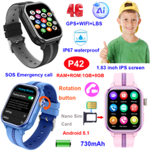 4G kids GPS tracker AI watch with hidden camera P42