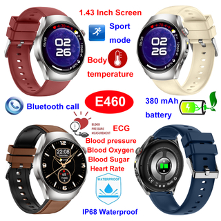 IP68 waterproof ECG SOS Call Smart Bluetooth Watch E460