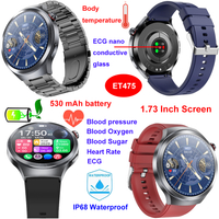 IP68 waterproof bluetooth smart watch with body composition assessments ET475