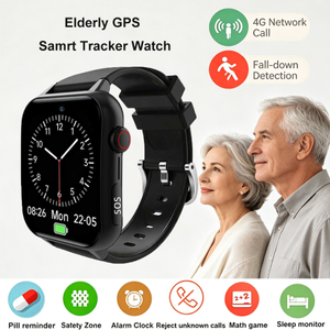 LTE IP67 waterproof Elderly gps tracker watch with medicine reminder 