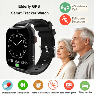 Montre de suivi GPS pour personnes &acirc;g&eacute;es, &eacute;tanche IP67, LTE, avec rappel de m&eacute;dicaments 